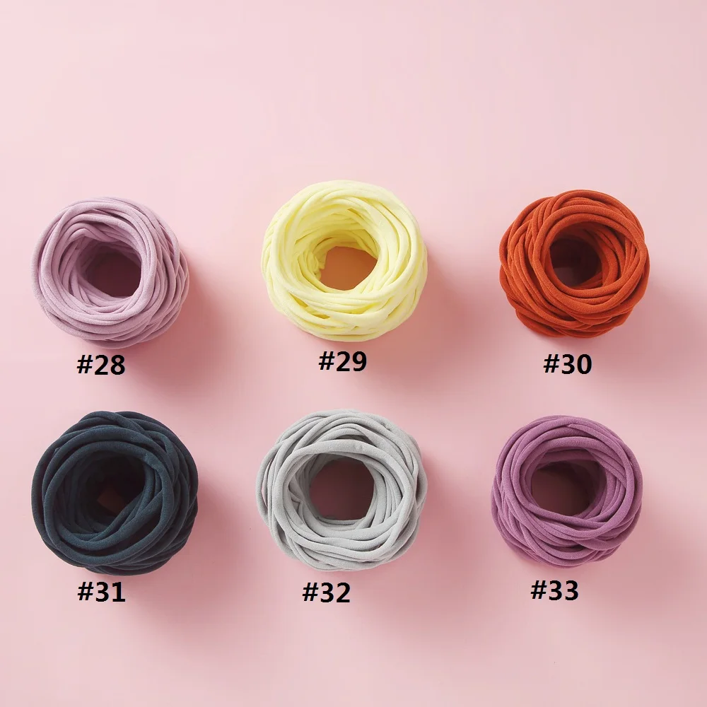 20Pcs/Lot Baby Girl DIY Nylon Headbands Soft Traceless Stretchy Headband for Children Hair Band Girl Elastic Hair Accessories