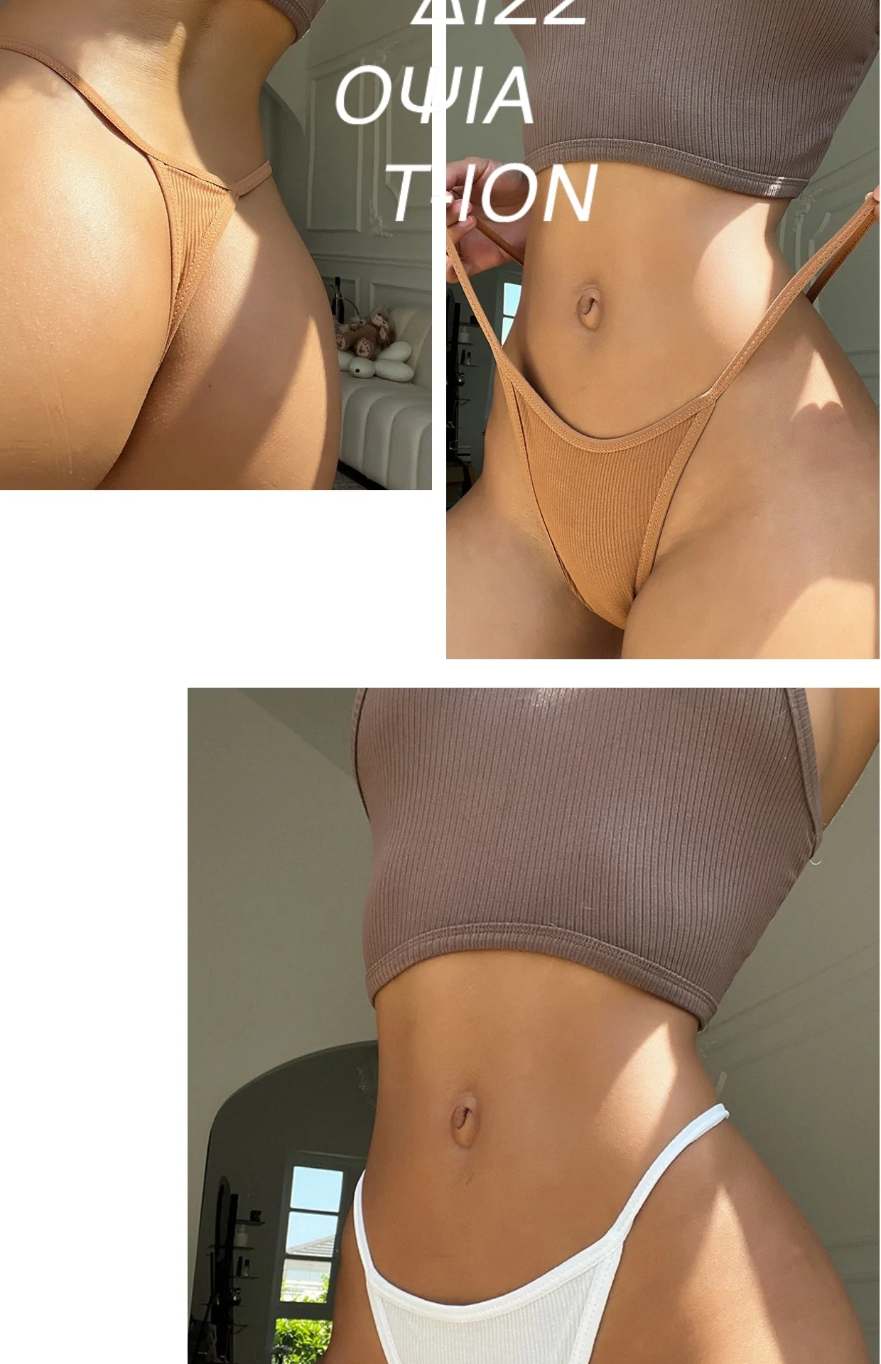 SP&CITY Simple Striped Thin Sexy Thongs Fashion Sports Women's Underwear Low Waist Traceless Panties Cotton Seamless Briefs