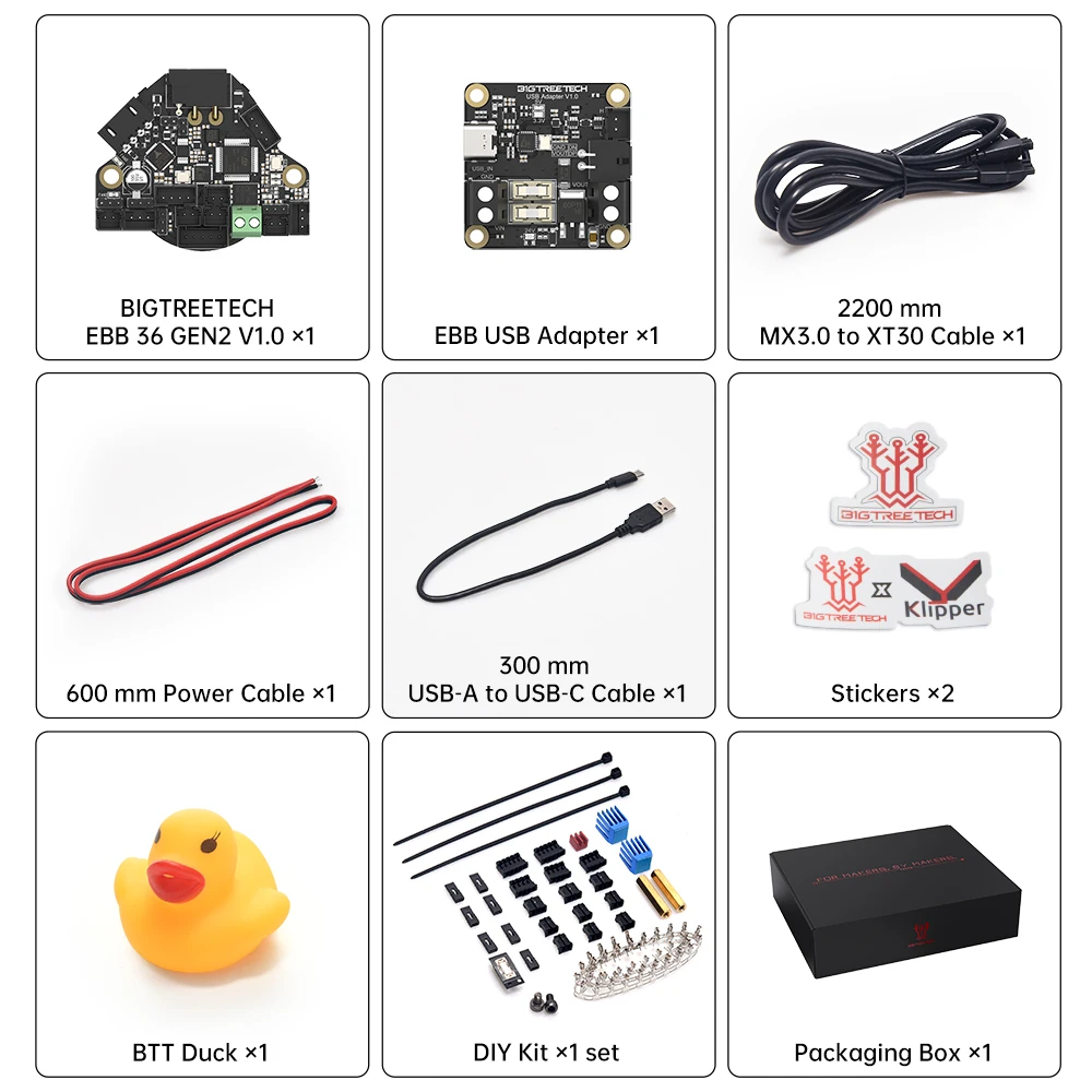 BIGTREETECH EBB36 EBB42 CAN GEN2 Board Support Canbus PT100 For Klipper Hotend HeadTool 36 stepper motor Ender3 3d Printer Parts