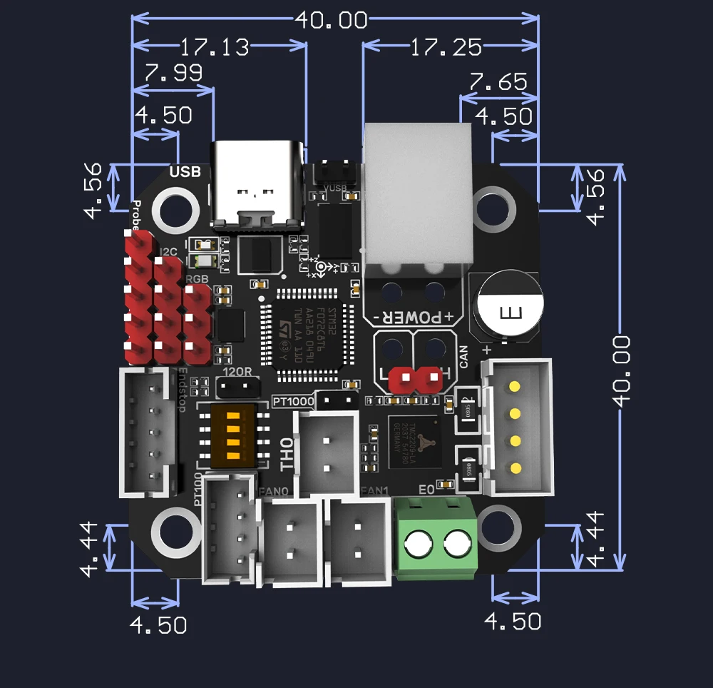 BIGTREETECH EBB36 EBB42 CAN GEN2 Board Support Canbus PT100 For Klipper Hotend HeadTool 36 stepper motor Ender3 3d Printer Parts