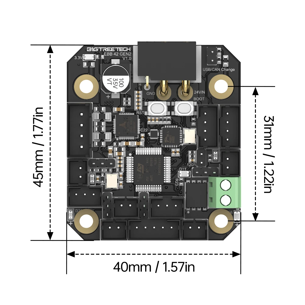 BIGTREETECH EBB36 EBB42 CAN GEN2 Board Support Canbus PT100 For Klipper Hotend HeadTool 36 stepper motor Ender3 3d Printer Parts