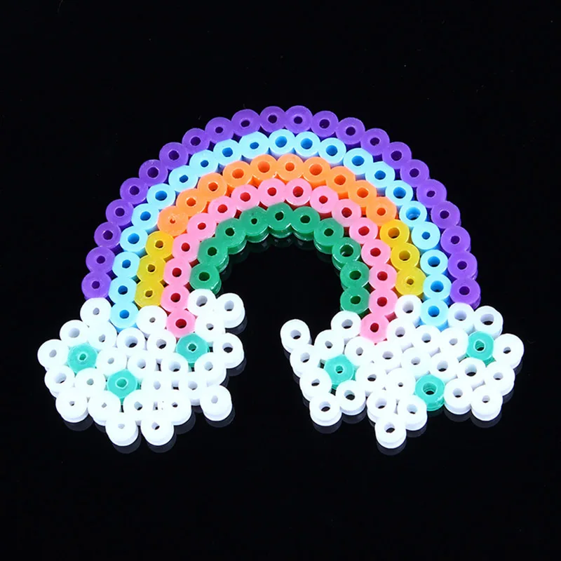 2.6mm Perler Hama Beads Set 3D Puzzle Iron Beads Toy Kids Creative Handmade Craft DIY Gift Fuse Beads Have Large Pegboard