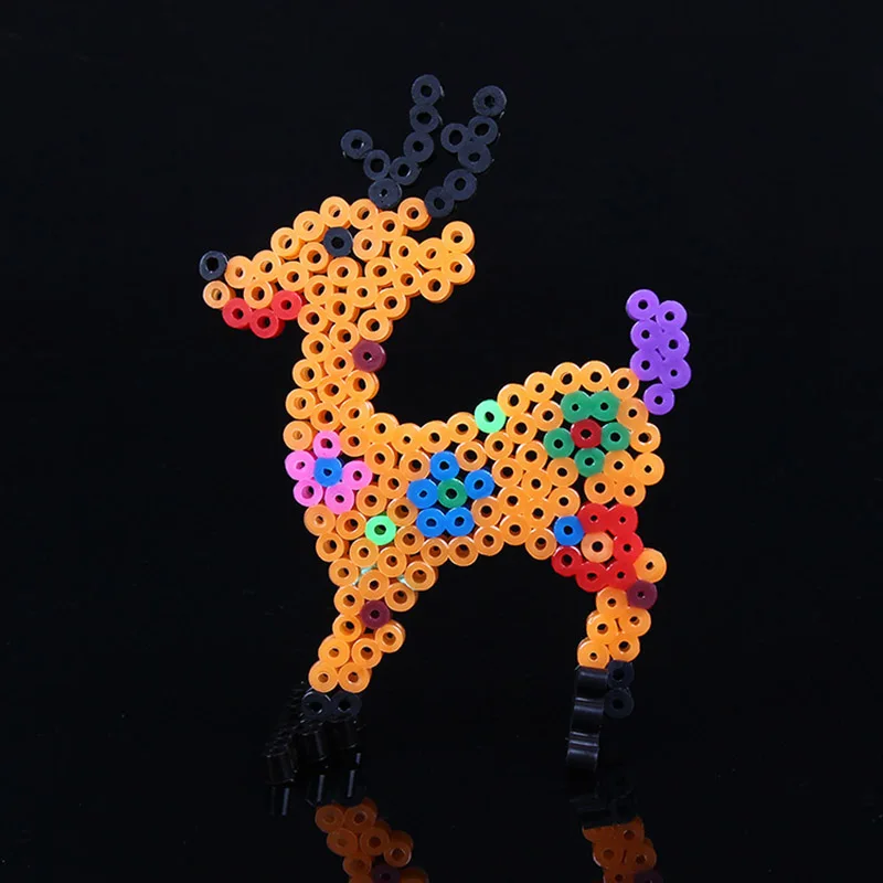 2.6mm Perler Hama Beads Set 3D Puzzle Iron Beads Toy Kids Creative Handmade Craft DIY Gift Fuse Beads Have Large Pegboard