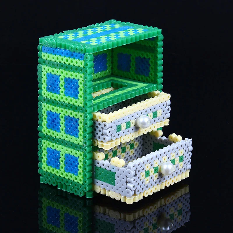 2.6mm Perler Hama Beads Set 3D Puzzle Iron Beads Toy Kids Creative Handmade Craft DIY Gift Fuse Beads Have Large Pegboard