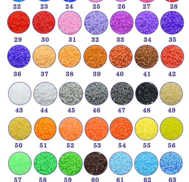 2.6mm Perler Hama Beads Set 3D Puzzle Iron Beads Toy Kids Creative Handmade Craft DIY Gift Fuse Beads Have Large Pegboard