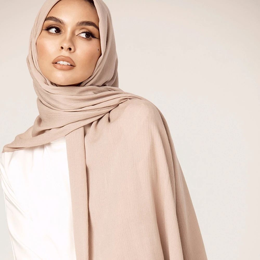 Muslim Hijabs for Women Scarf Thin Plain Shawls Femme Musulman Soft Viscose Rayon Headscarf Islamic Turban Headband 200x85cm