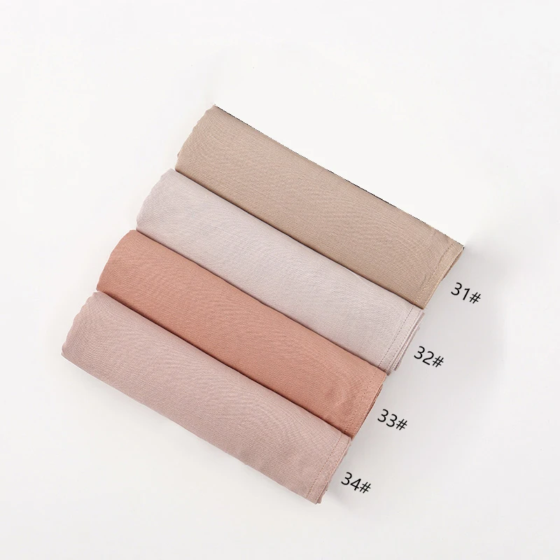 Muslim Hijabs for Women Scarf Thin Plain Shawls Femme Musulman Soft Viscose Rayon Headscarf Islamic Turban Headband 200x85cm
