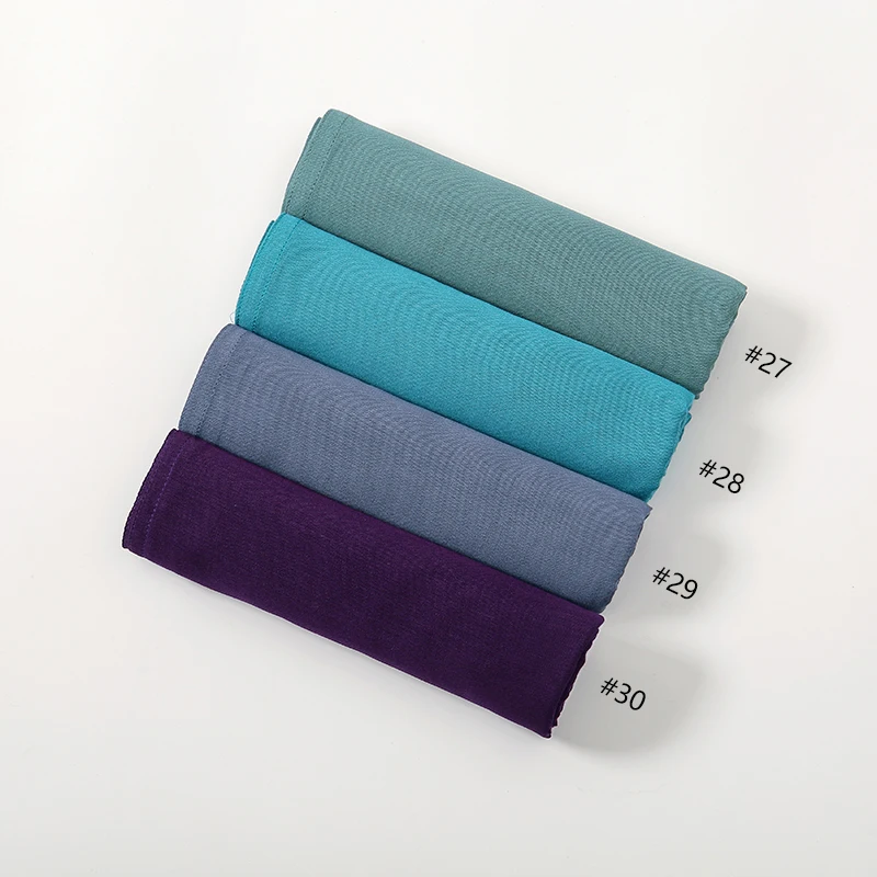 Muslim Hijabs for Women Scarf Thin Plain Shawls Femme Musulman Soft Viscose Rayon Headscarf Islamic Turban Headband 200x85cm