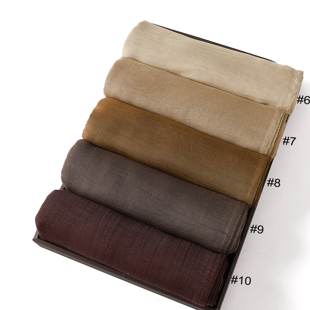 Muslim Hijabs for Women Scarf Thin Plain Shawls Femme Musulman Soft Viscose Rayon Headscarf Islamic Turban Headband 200x85cm