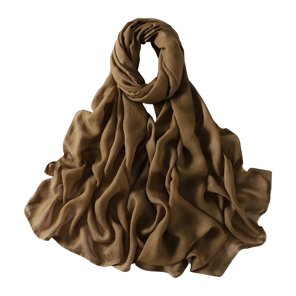Muslim Hijabs for Women Scarf Thin Plain Shawls Femme Musulman Soft Viscose Rayon Headscarf Islamic Turban Headband 200x85cm