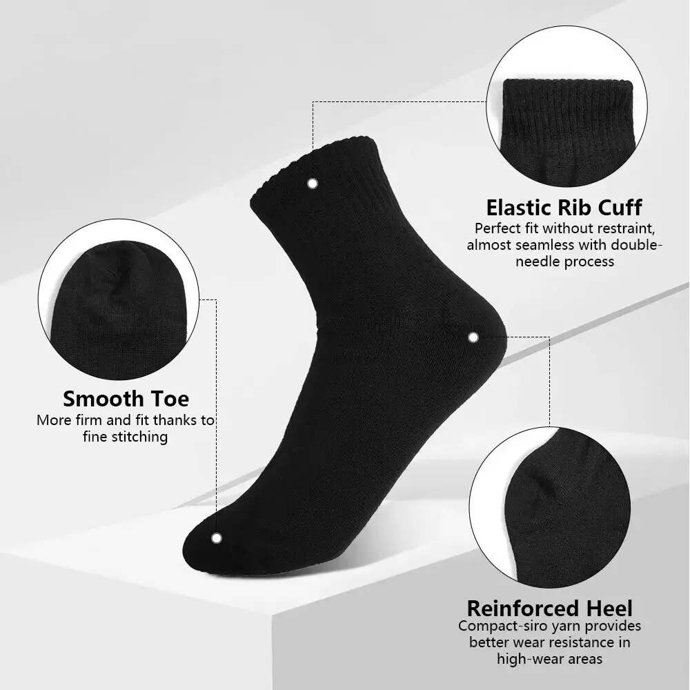 10/5/3MEN'S Mid-calf Socks Cotton Socks for All Seasons, Solid Colour and Versatile