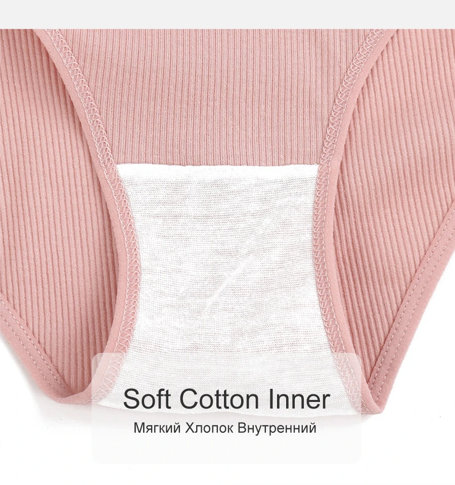 FINETOO M-4XL Cotton Panties Women's V Waist Underwear Plus Size Briefs Ladies Low-Rise Underpants Comfortable Panties Lingerie