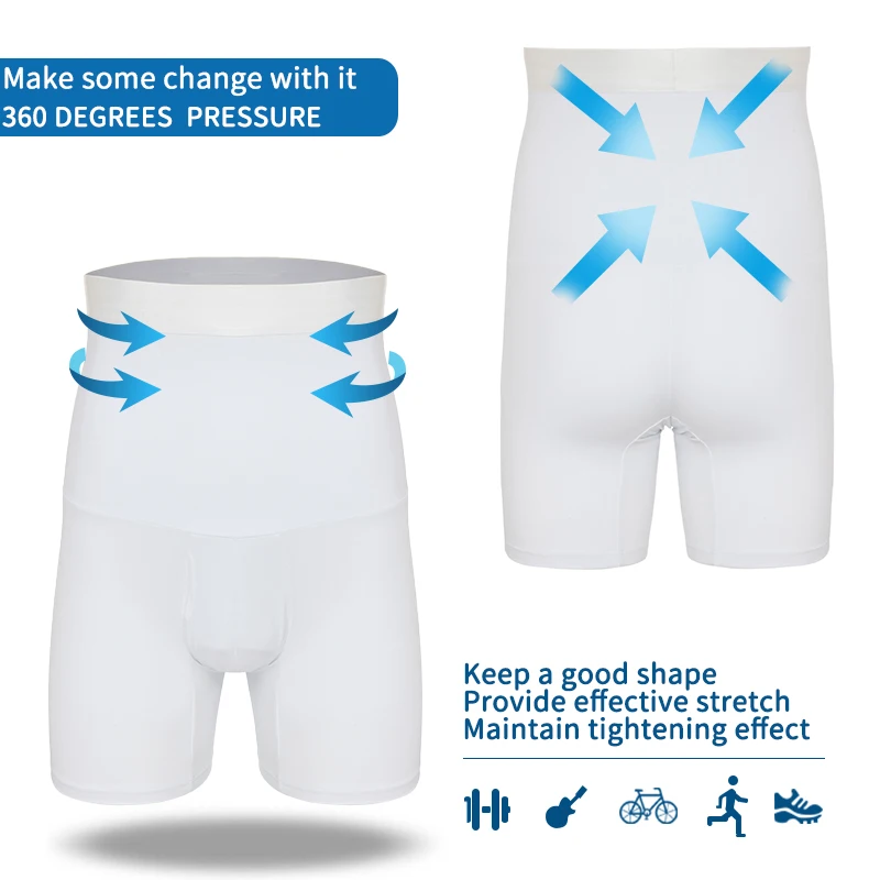 Men Tummy Control Shorts Body Shaper Compression High Waist Trainer Belly Stomach Flat Slimming Shapewear Boxer Underwear Fajas