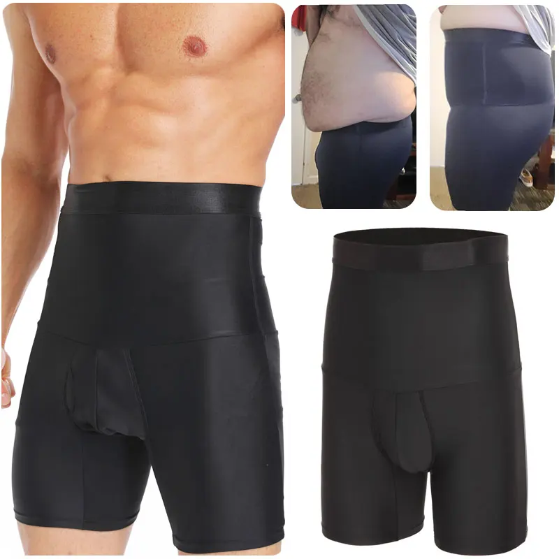 Men Tummy Control Shorts Body Shaper Compression High Waist Trainer Belly Stomach Flat Slimming Shapewear Boxer Underwear Fajas