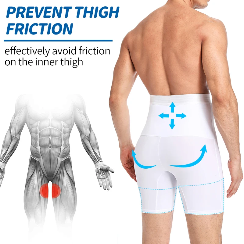 Men Tummy Control Shorts Body Shaper Compression High Waist Trainer Belly Stomach Flat Slimming Shapewear Boxer Underwear Fajas