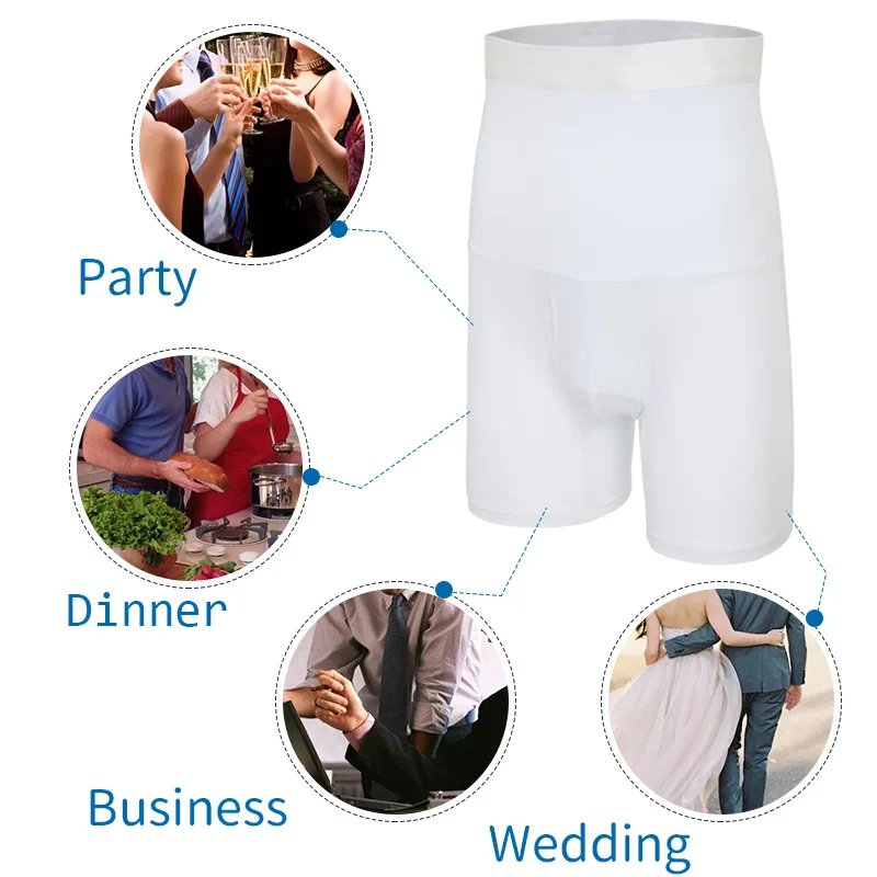 Men Tummy Control Shorts Body Shaper Compression High Waist Trainer Belly Stomach Flat Slimming Shapewear Boxer Underwear Fajas