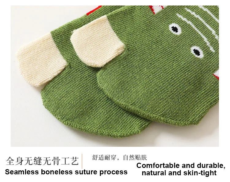 5 Pairs New Style Children Two Toed Tabi Socks for Kids Baby Boys Girls Student Cartoon Animal Cotton Soft Split Thumb Toe Socks