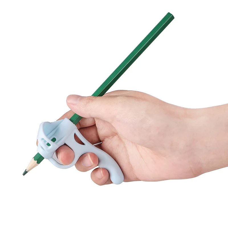Kids Silicone Pen Grip - Ergonomic Pencil Holder Posture Corrector for Children, Writing Aid Tool Set