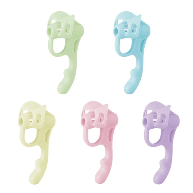 Kids Silicone Pen Grip - Ergonomic Pencil Holder Posture Corrector for Children, Writing Aid Tool Set