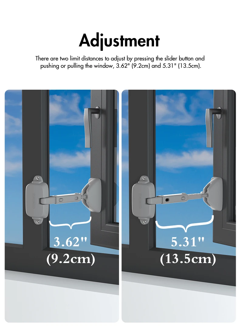 EUDEMON 1PC Child Protection Window Restrictor Adjustable Window Lock Child Safety Stopper Falling Prevention Locks Limiter