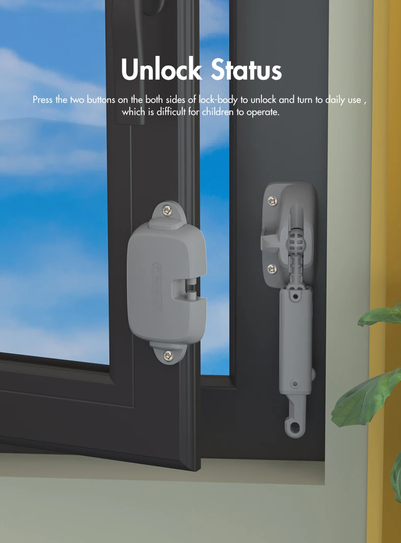 EUDEMON 1PC Child Protection Window Restrictor Adjustable Window Lock Child Safety Stopper Falling Prevention Locks Limiter