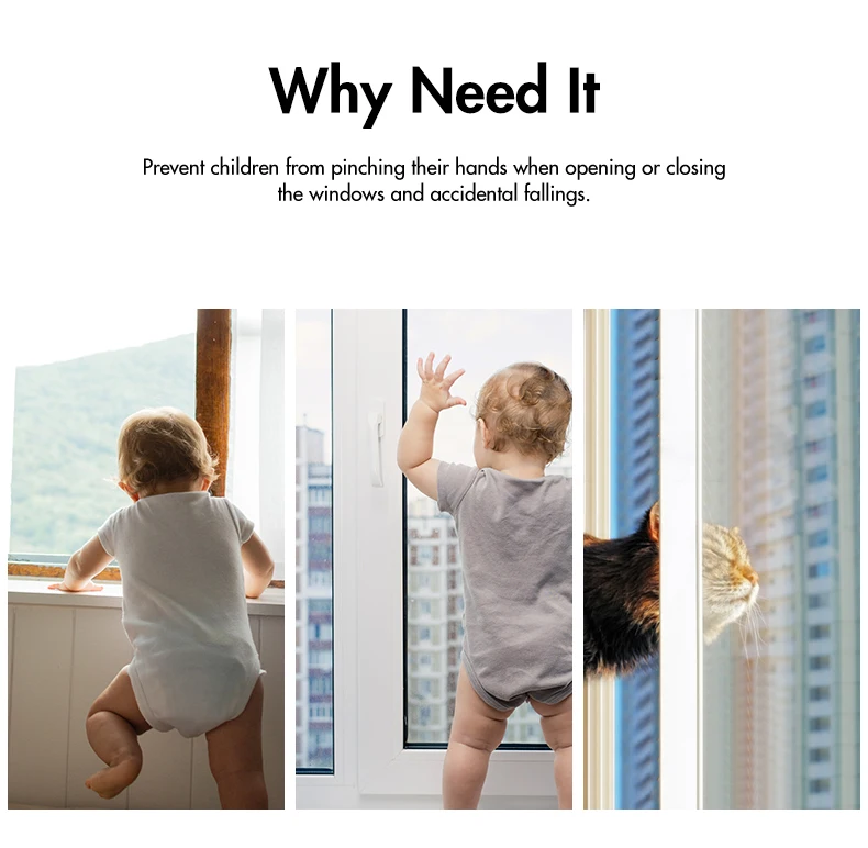 EUDEMON 1PC Child Protection Window Restrictor Adjustable Window Lock Child Safety Stopper Falling Prevention Locks Limiter