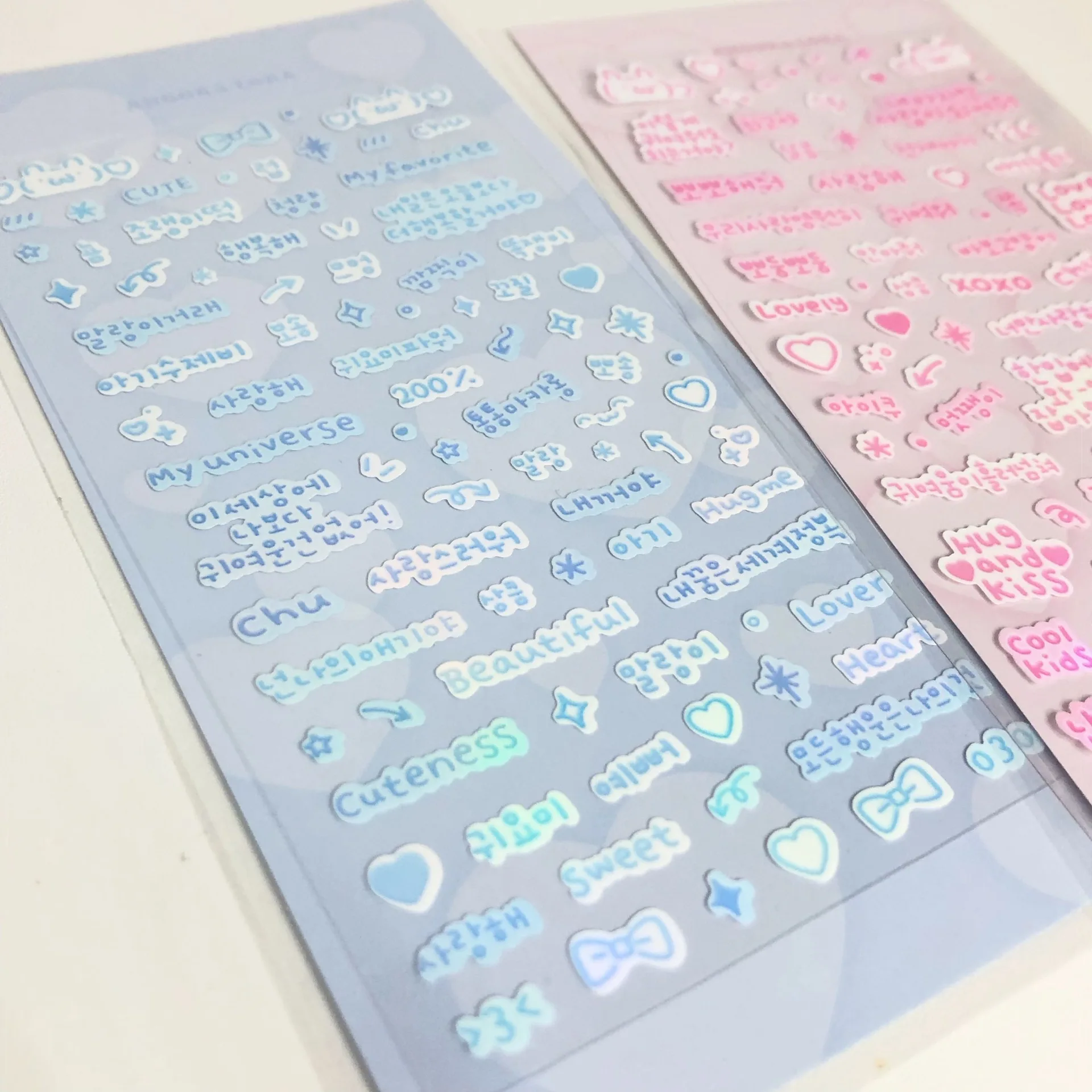 Cute Text Letters Korean Journal Diary Deco Stickers DIY Scrapbooking Stationery Materials Idol Postcards Deco Stickers Supplies