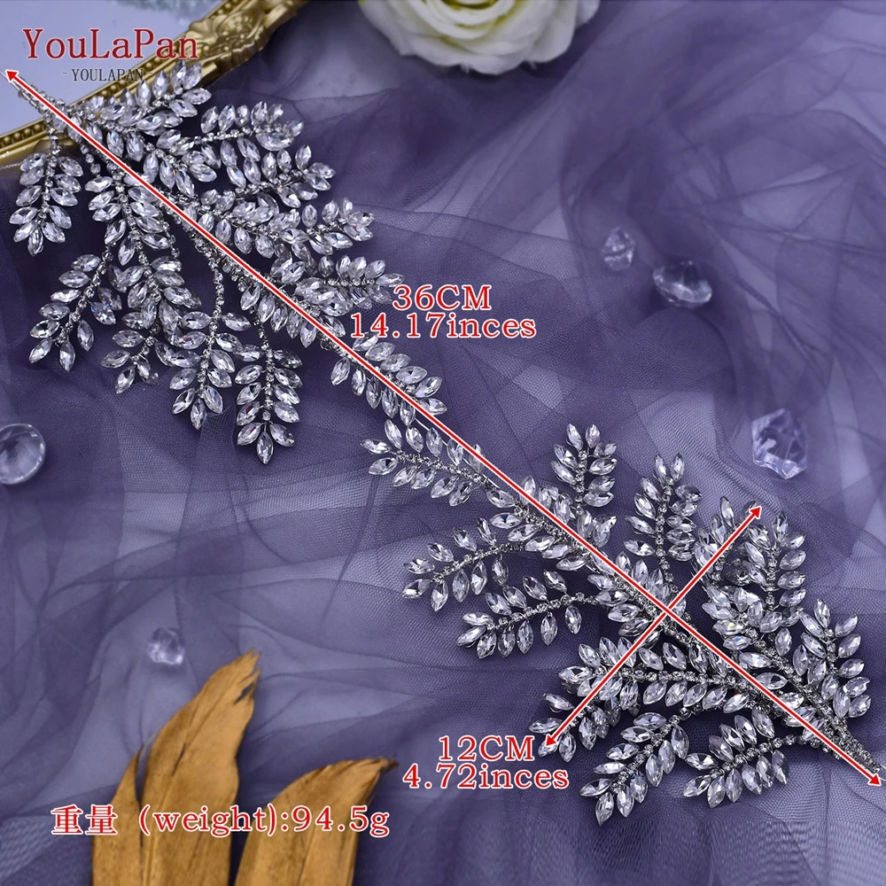TOPQUEEN HP418 Fashion Bridal Headband Crystal Headwear Women Hair Accessories Rhinestone Bride Crown Wedding Pageant Headdress