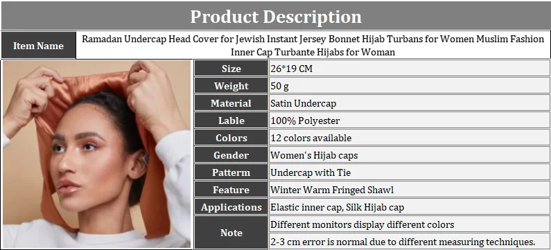Double Layer Modal Satin Hijab Cap Islam Undercap with Tie Bonnet Instant Hijabs for Women Turkish Scarves Muslim Turban Bandana
