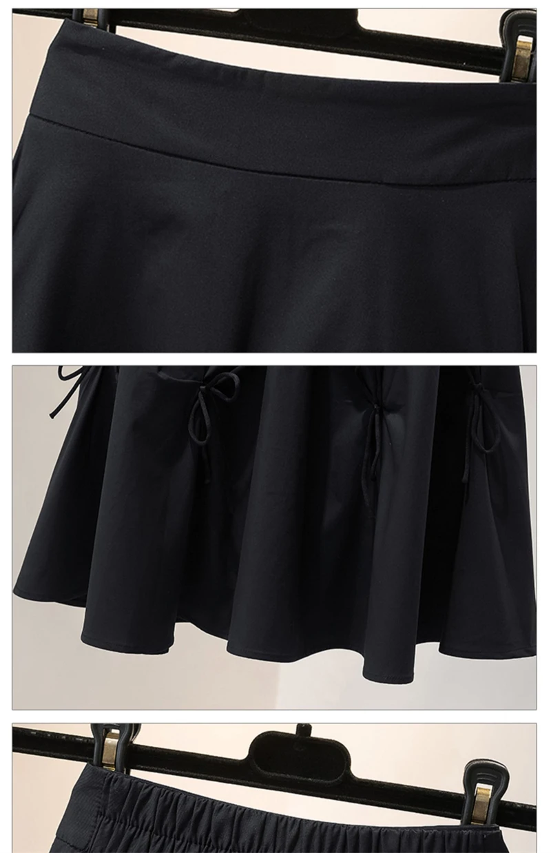 Harajuku Pleated Skirts High Waistfor Women High Waisted Skirt Lace Up Bow 2022 Elegant Fashion Skirts Midi Skirt Korean Style