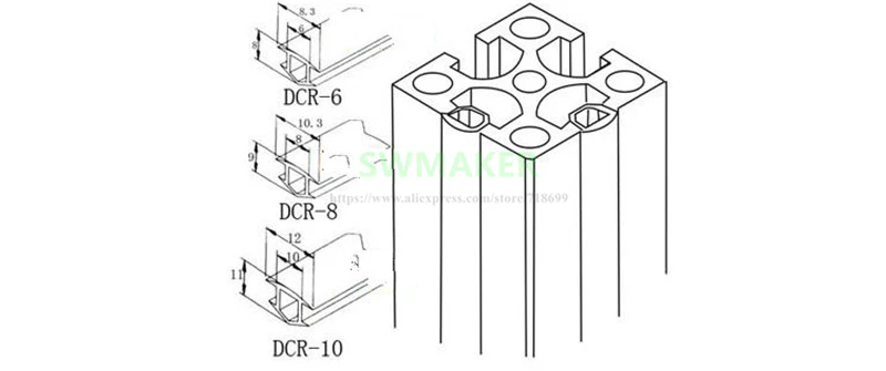 10 Meters 6mm/8mm/10mm Flat Seal for 20/30/40/45/50/60 series EU Aluminum Profile Soft Slot Cover/Panel 3D printer Extrusion