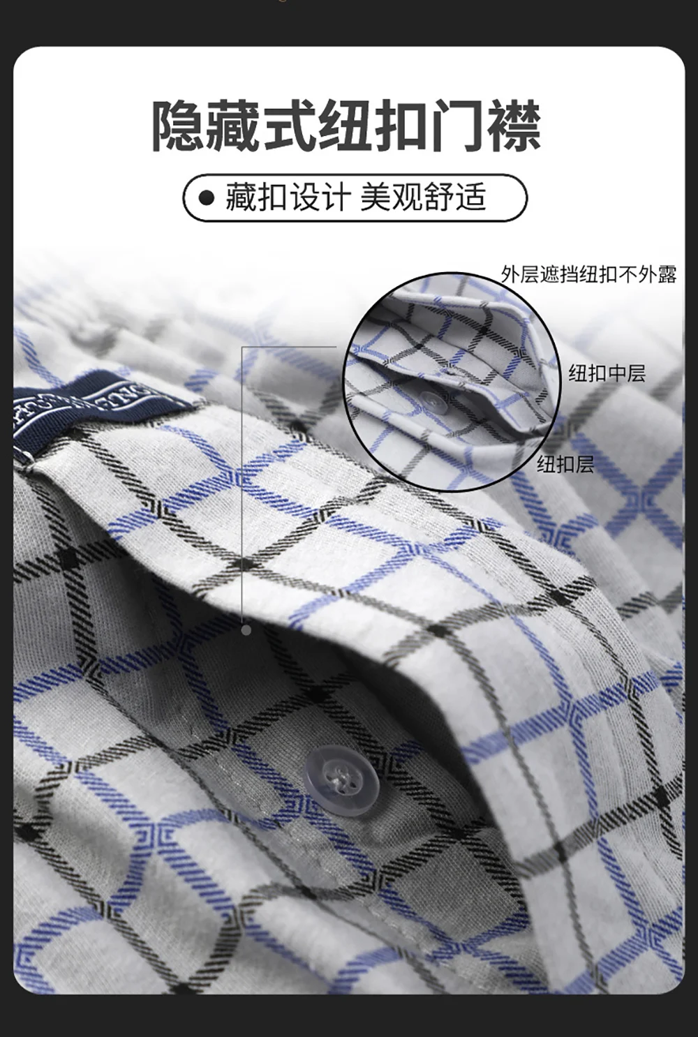 100% Cotton Plaid Pajama Pants Men Comfortable Widen Waist Elastic Pajamas Sleep Shorts Button Placket PJ Pants Pijama Hombre