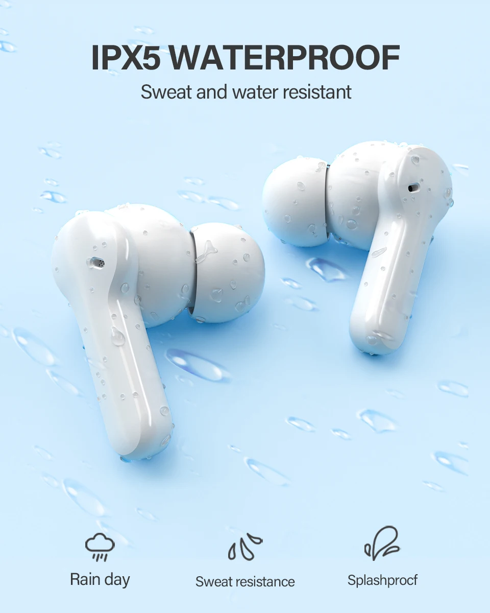 QCY T13 Wireless Smart Headphone BT5.1 TWS Earphone 4 Mic ENC HD Call Headset Touch Control Earbuds Long Standby 40H
