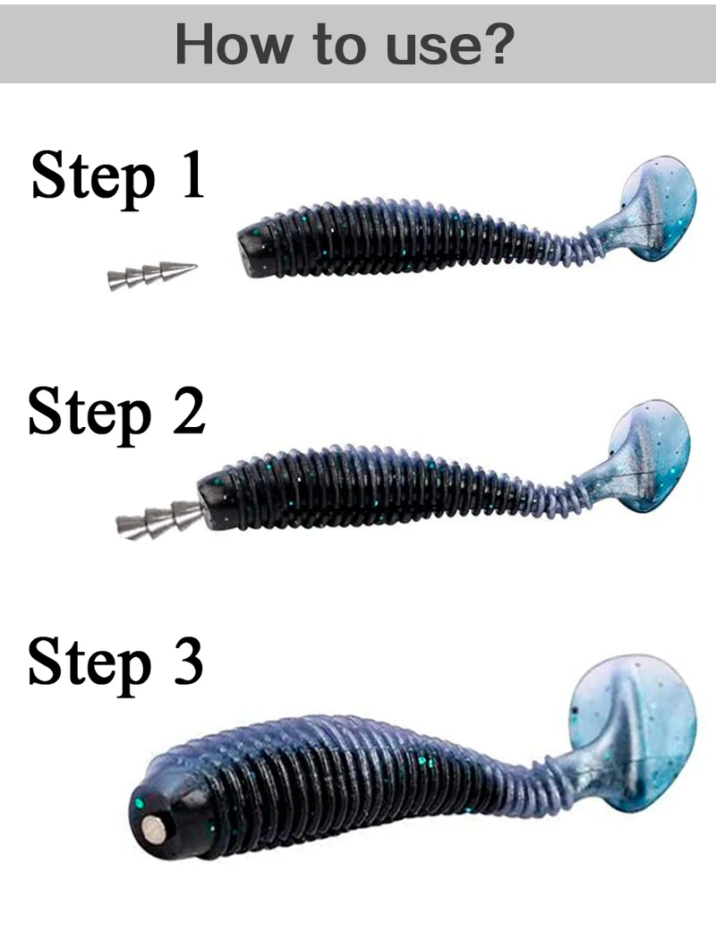 LSP New Nail Pagoda Fishing Sinker Small Thin Worm Weights Sinkers Fishing Tackle Insert Into Soft Plastic Lures 0.3g
