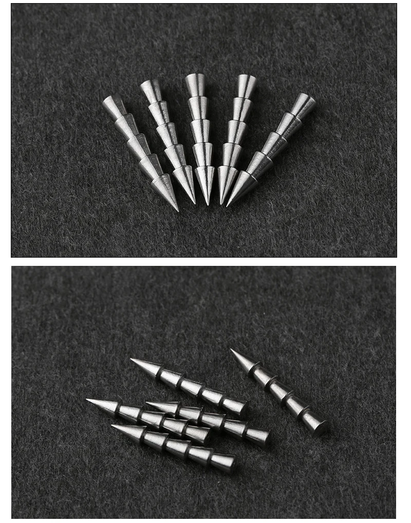 LSP New Nail Pagoda Fishing Sinker Small Thin Worm Weights Sinkers Fishing Tackle Insert Into Soft Plastic Lures 0.3g
