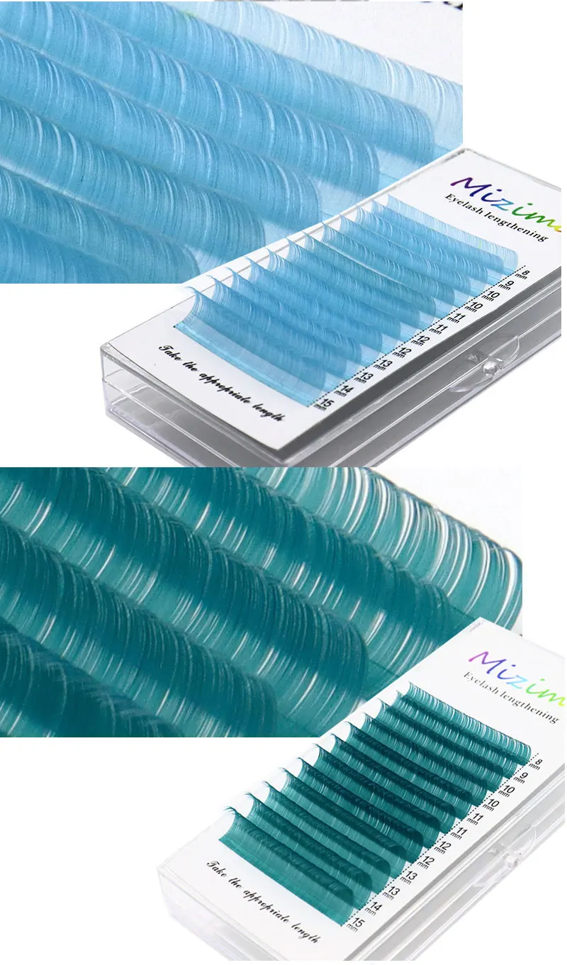 The Royal Blue Color 8-15 Length Is Mixed With Natural Softness To Extend The Professional Grafting False Eyelash Makeup 0.07