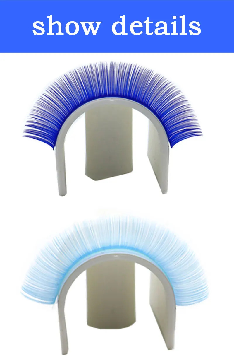 The Royal Blue Color 8-15 Length Is Mixed With Natural Softness To Extend The Professional Grafting False Eyelash Makeup 0.07