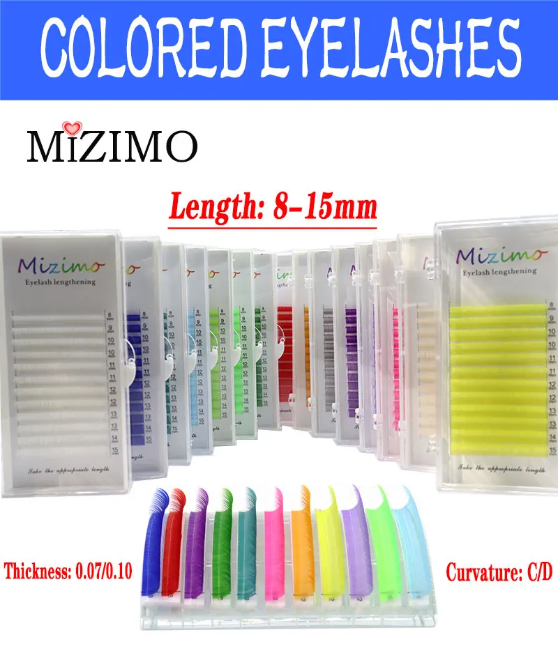 The Royal Blue Color 8-15 Length Is Mixed With Natural Softness To Extend The Professional Grafting False Eyelash Makeup 0.07