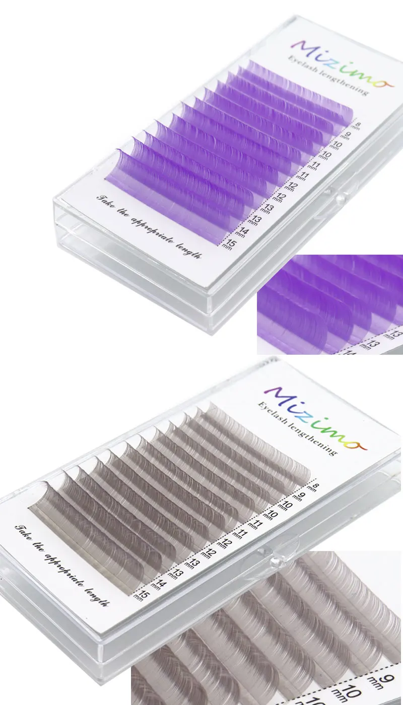 The Royal Blue Color 8-15 Length Is Mixed With Natural Softness To Extend The Professional Grafting False Eyelash Makeup 0.07