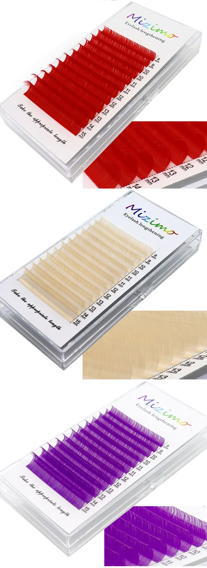 The Royal Blue Color 8-15 Length Is Mixed With Natural Softness To Extend The Professional Grafting False Eyelash Makeup 0.07