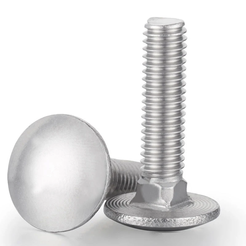 10pcs/lot M4 M5 M6 M8 M10 M12 10- 150mm Length Carriage Bolt 304 Stainless Steel Round Head Square Neck Screw DIN603