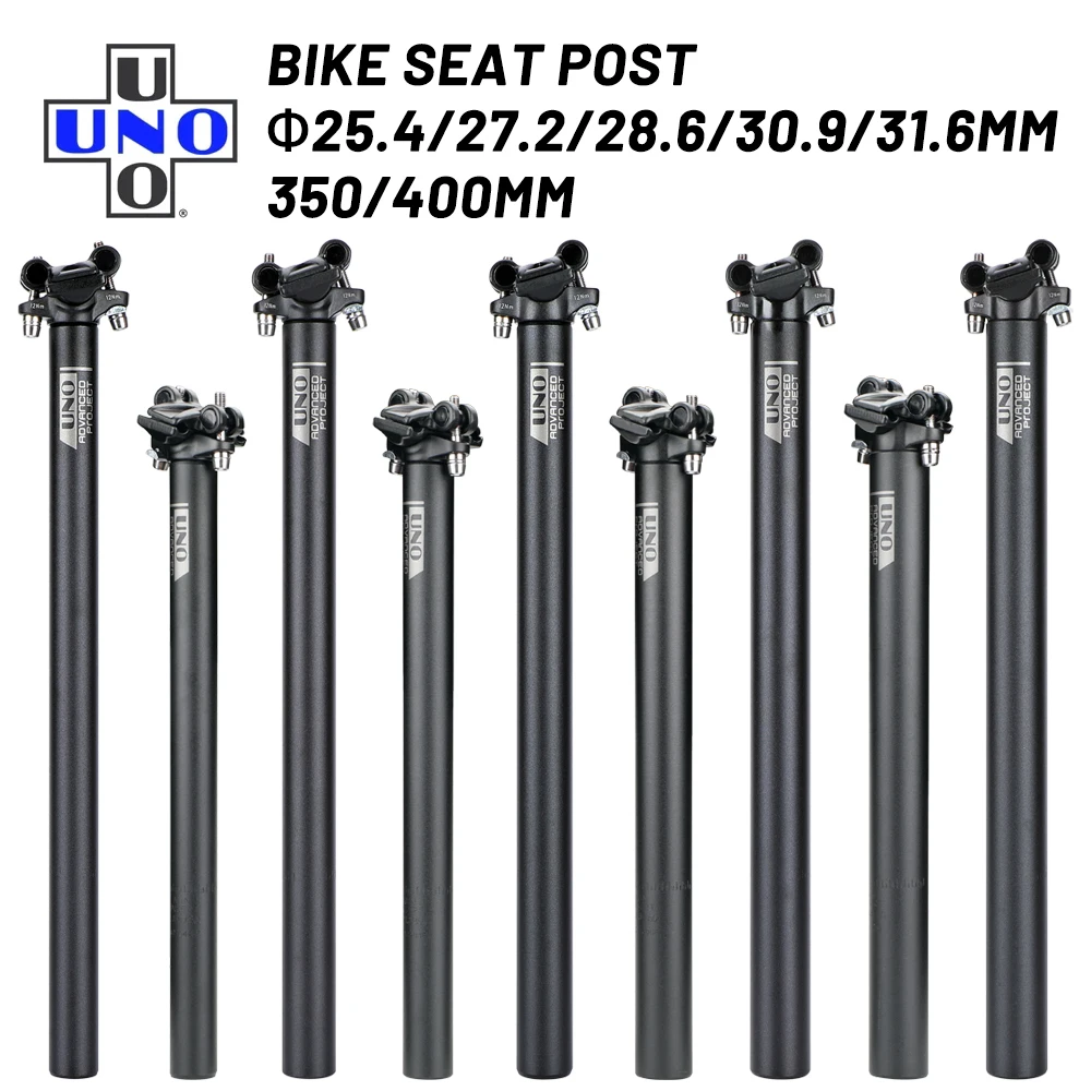 UNO Ultralight Bicycle Seatpost Aluminum MTB Road Mountain Bike Seat Post Seat Tube 25.4/27.2/28.6/30.9/31.6*350/400mm Bicycle