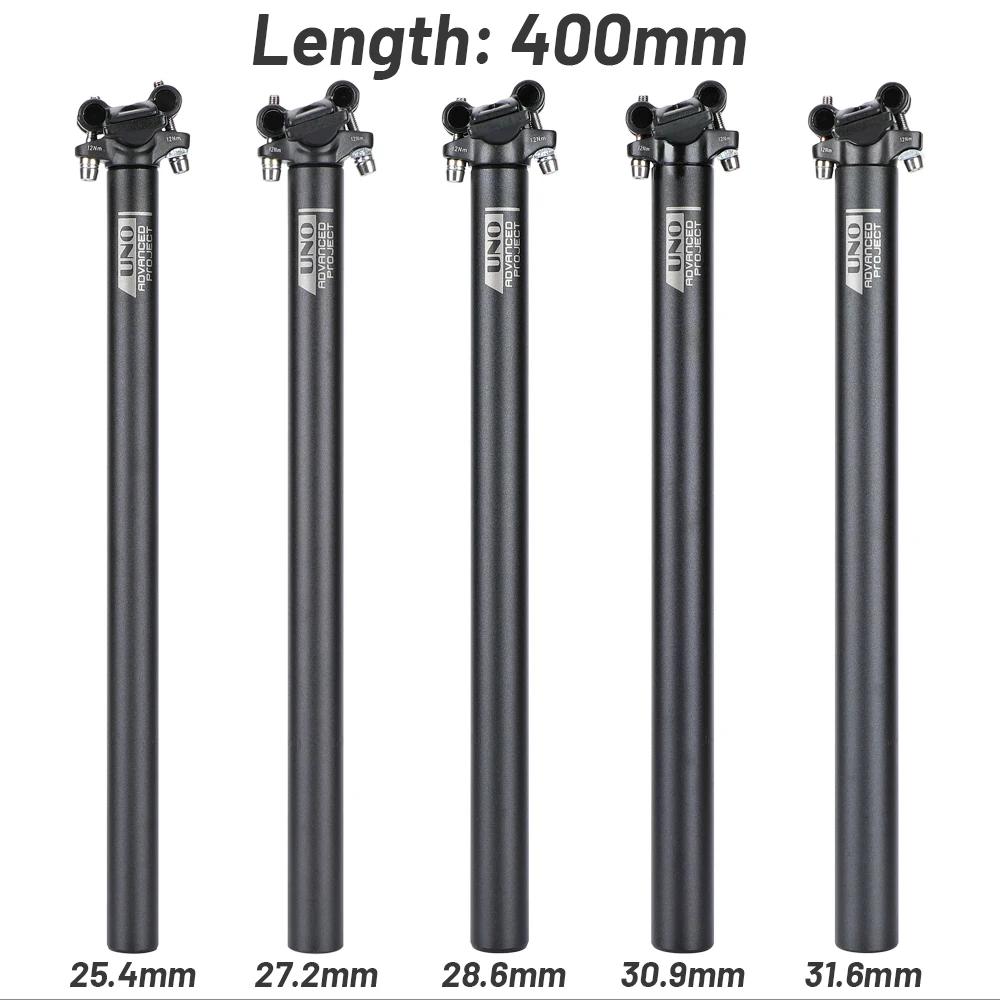 UNO Ultralight Bicycle Seatpost Aluminum MTB Road Mountain Bike Seat Post Seat Tube 25.4/27.2/28.6/30.9/31.6*350/400mm Bicycle