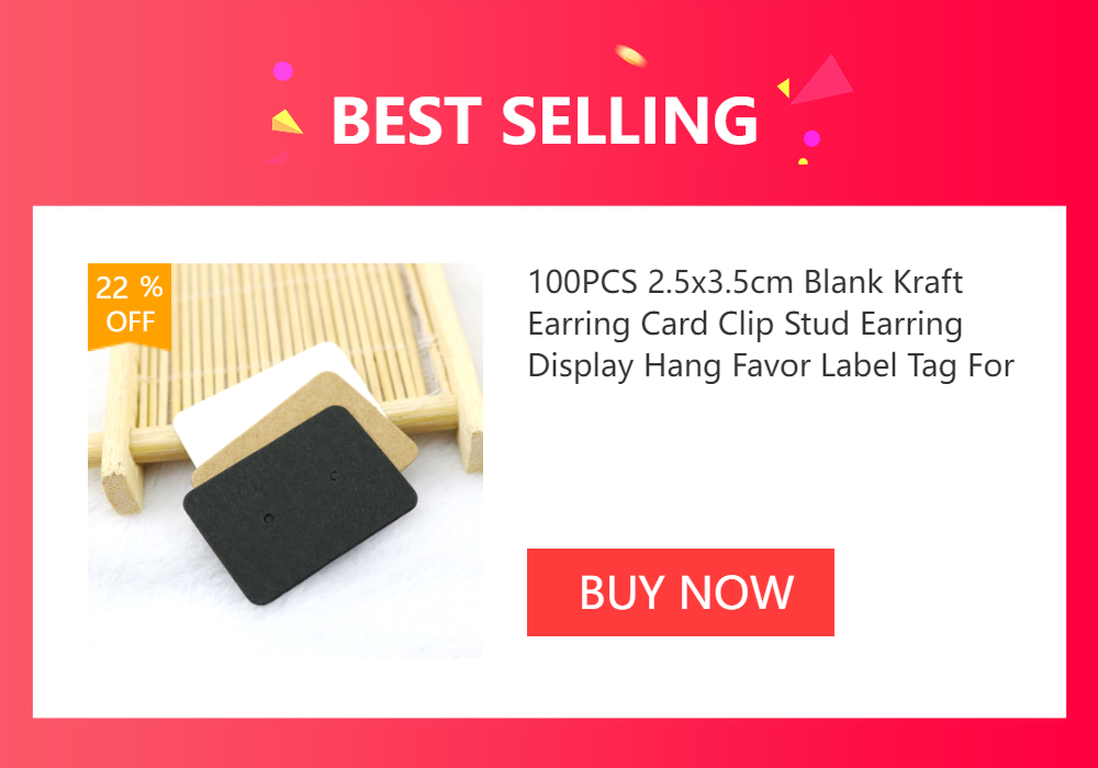 50pcs Opp Self-adhesive Plastic Bag Earrings Display Necklaces Cards For Jewelry Making Cardboard Paper DIY Packages Supply