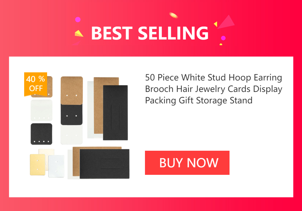 50pcs Opp Self-adhesive Plastic Bag Earrings Display Necklaces Cards For Jewelry Making Cardboard Paper DIY Packages Supply