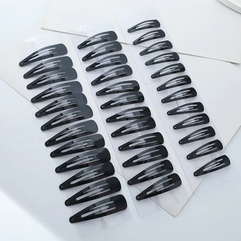 Black Hair Clips Adults Children Hair Accessories Tassel Clip Hair Tools Decorative Items 36pcs