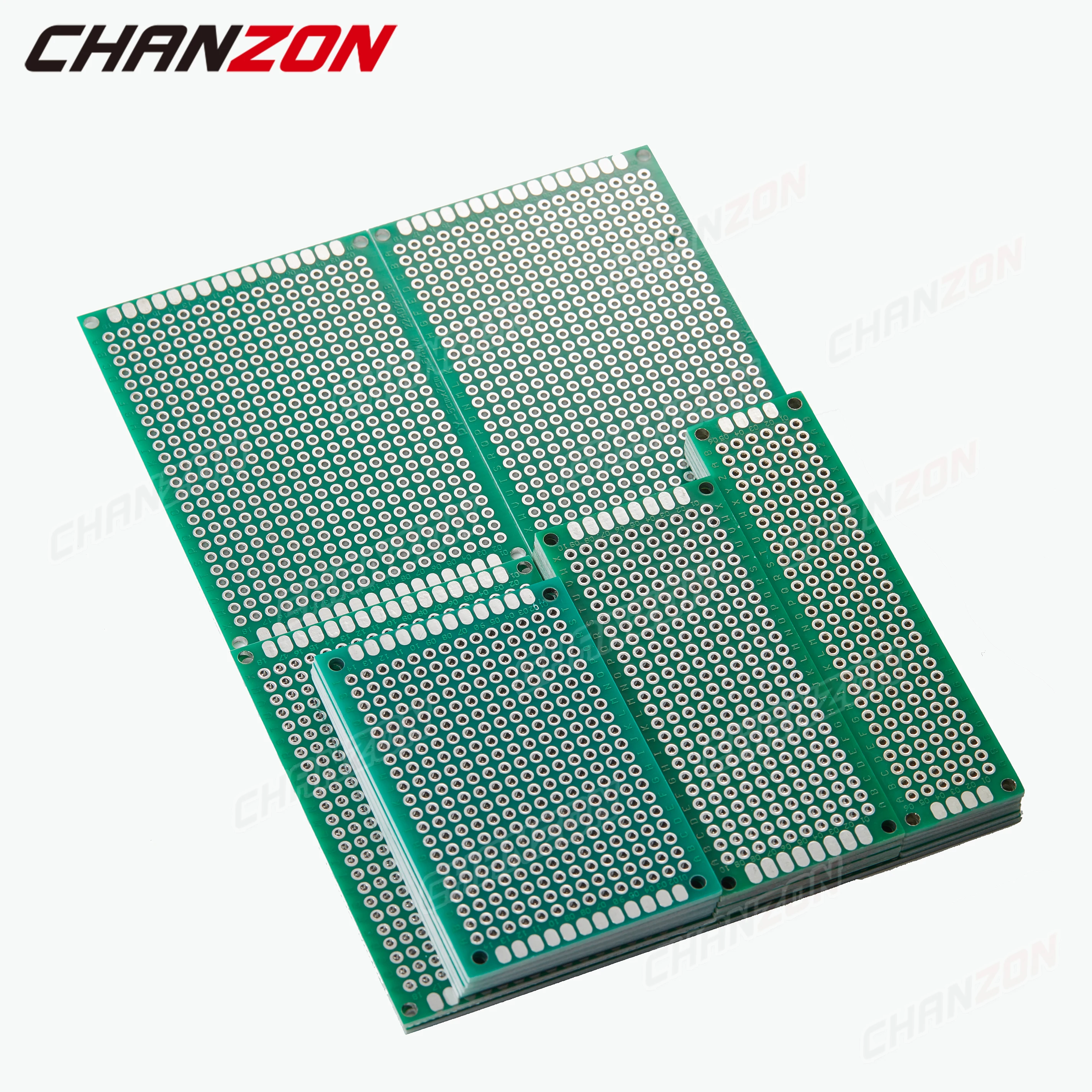 20 Pcs ( 2X8 3X7 4X6 5X7 ) Double Sided Printed Universal Circuit PCB Board Tinned FR4 Protoboard Prototype Perfboard Kit Set