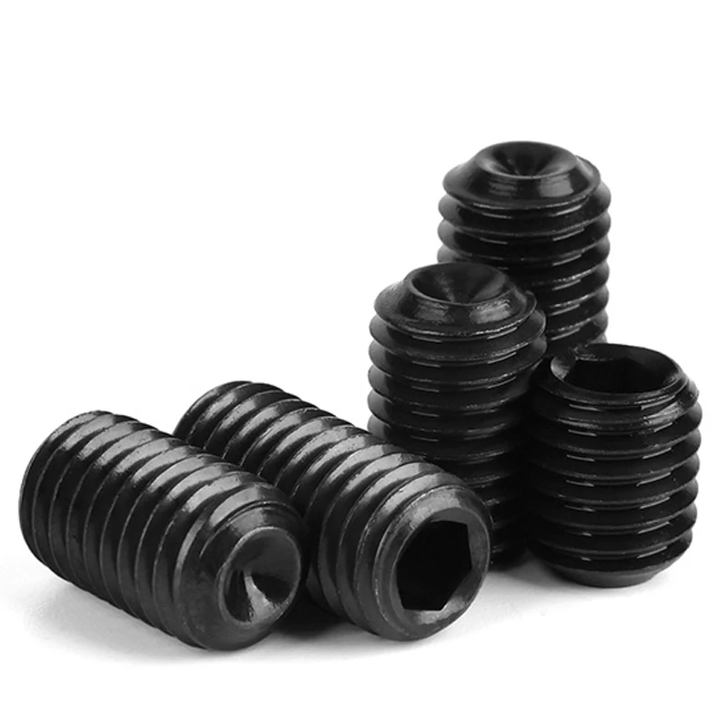 20/ 10/ 5/ 2pcs M1.6 M2 M2.5 M3 M4 M5 M6 M8 Grade 12.9 Carbon Steel Alloy Steel Hex Socket Set Screws Grub Screw DIN916