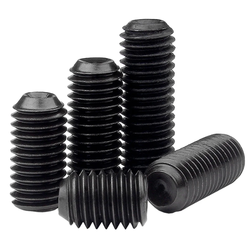 20/ 10/ 5/ 2pcs M1.6 M2 M2.5 M3 M4 M5 M6 M8 Grade 12.9 Carbon Steel Alloy Steel Hex Socket Set Screws Grub Screw DIN916