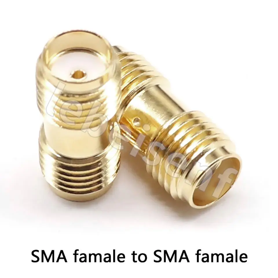 1/5/10/100PCS All Brass 1PC SMA To SMA Male Female Gold Plated RP SMA Male RP-SMA Female Connector RF Adapter Straight Bent L/T